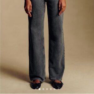 Sezane Charcoal Straight Leg Jeans